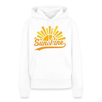 Soleil Soleil - Sweat à capuche Premium bio Femme - blanc - Devant - Julia (174cm)