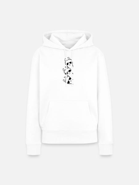 Freunde Lama Team - Frauen Premium Bio Hoodie - Weiß