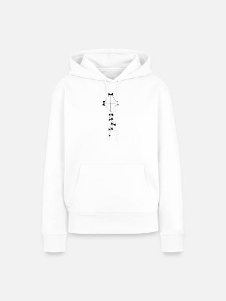 Drachen schwarz Herbst - Frauen Premium Bio Hoodie - Weiß