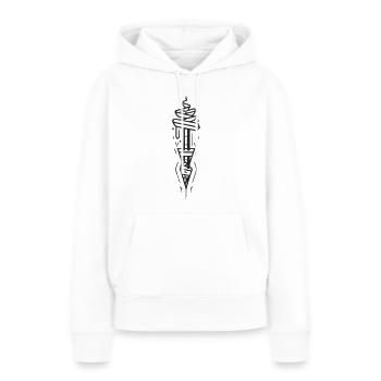 modernen Fackel - Frauen Premium Bio Hoodie - Weiß - Vorne - Julia (174cm)