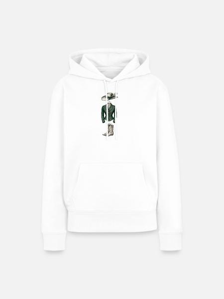Eleganter grüner Stil - Frauen Premium Bio Hoodie - Weiß