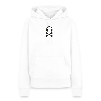 music pirat - musik piraten - Frauen Premium Bio Hoodie - Weiß - Vorne - Julia (174cm)
