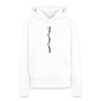 échelle d'escalade vélo échelle montée montagne s - Sweat à capuche Premium bio Femme - blanc - Devant - Julia (174cm)