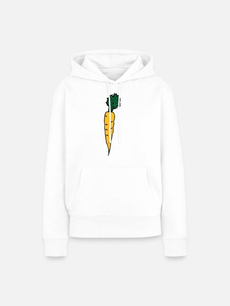carrot - Frauen Premium Bio Hoodie - Weiß