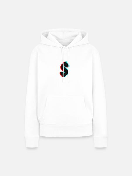 Dollar - Frauen Premium Bio Hoodie - Weiß