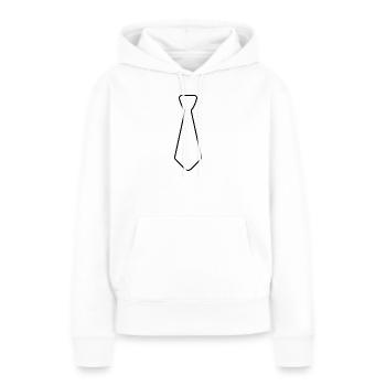 Unentschieden - Frauen Premium Bio Hoodie - Weiß - Vorne - Julia (174cm)