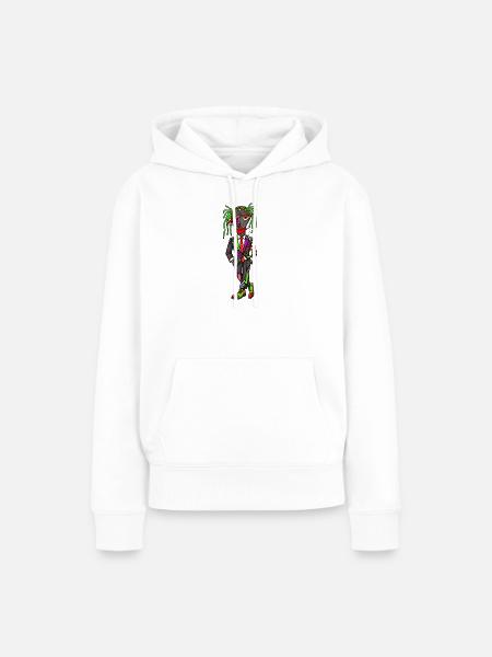 Neon-Dandy Anzugkunst Kollektion - Frauen Premium Bio Hoodie - Weiß