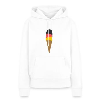 Drapeau de l'Allemagne de glace - Sweat à capuche Premium bio Femme - blanc - Devant - Julia (174cm)