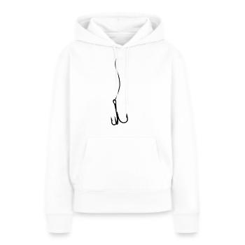 Angelhaken Angeln - Frauen Premium Bio Hoodie - Weiß - Vorne - Julia (174cm)