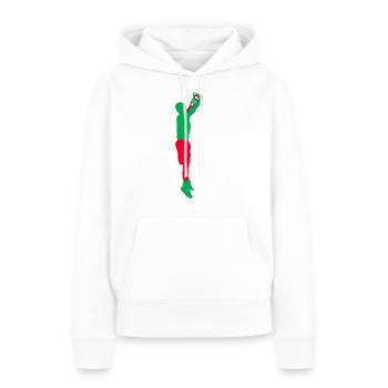 Alcool - Sweat à capuche Premium bio Femme - blanc - Devant - Julia (174cm)