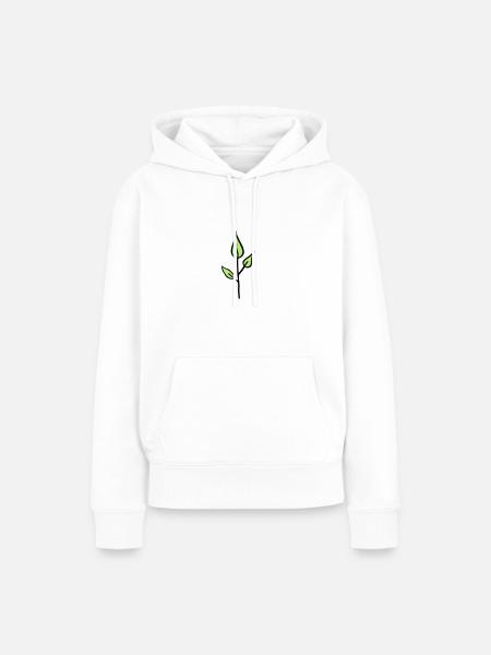 Natur, Pflänzchen - Frauen Premium Bio Hoodie - Weiß