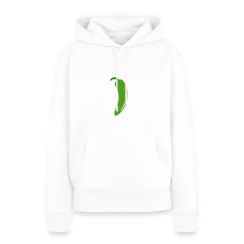 Grüne Chilischote - Frauen Premium Bio Hoodie - Weiß - Vorne - Julia (174cm)