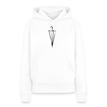 Regenschirm geschlossener Regen Schirm Silhouette - Frauen Premium Bio Hoodie - Weiß - Vorne - Julia (174cm)