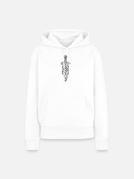 Dolch Keltischer Knoten Schwert Mittelalter - Frauen Premium Bio Hoodie - Weiß