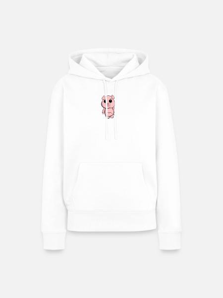 Kleines Babyschwein - Frauen Premium Bio Hoodie - Weiß