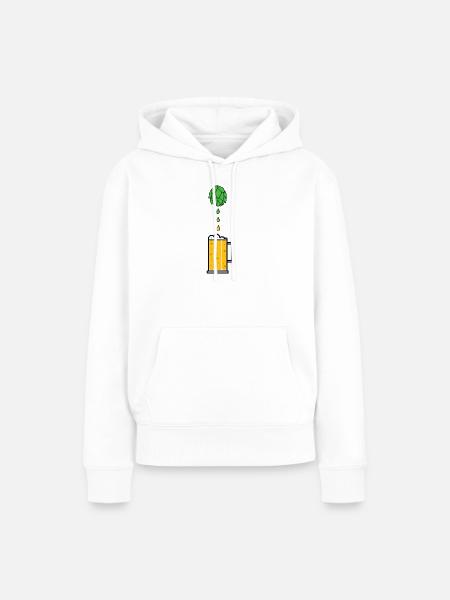 Hopfensaft - Frauen Premium Bio Hoodie - Weiß