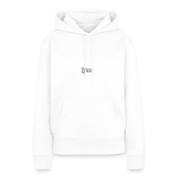 Rotwein Queen - Frauen Premium Bio Hoodie - Weiß - Vorne - Julia (174cm)