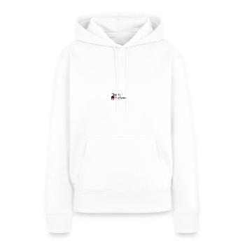 Team Rotwein - Frauen Premium Bio Hoodie - Weiß - Vorne - Julia (174cm)