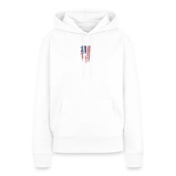 Distressed Amerikanische Flagge Grunge - Frauen Premium Bio Hoodie - Weiß - Vorne - Julia (174cm)