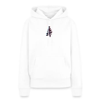 Sapin ombré - Sweat à capuche Premium bio Femme - blanc - Devant - Julia (174cm)