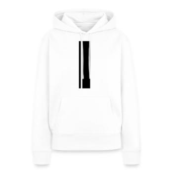 rallye - Sweat à capuche Premium bio Femme - blanc - Devant - Julia (174cm)