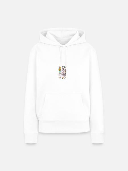 Vögel - Frauen Premium Bio Hoodie - Weiß