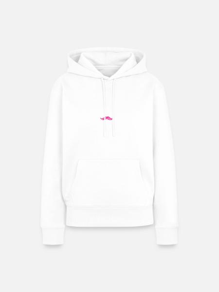 Hipster Stache T-Shirt - Frauen Premium Bio Hoodie - Weiß