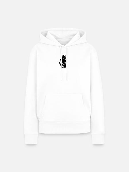Groenendael Kopf - Frauen Premium Bio Hoodie - Weiß