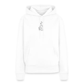 Bavière Munich Bavière Silhouette - Sweat à capuche Premium bio Femme - blanc - Devant - Julia (174cm)