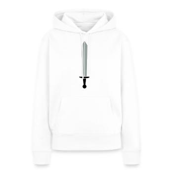 Zweifarbiges Schwert - Frauen Premium Bio Hoodie - Weiß - Vorne - Julia (174cm)