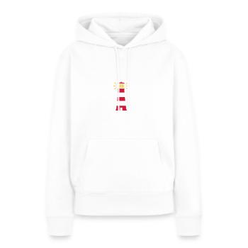 phare - Sweat à capuche Premium bio Femme - blanc - Devant - Julia (174cm)