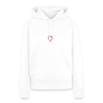IDEA - inspiration - Sweat à capuche Premium bio Femme - blanc - Devant - Julia (174cm)