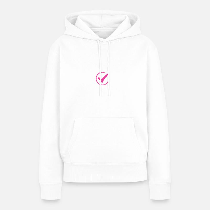 "Check Mark Tee" ✅ - Women’s Premium Organic Hoodie - white