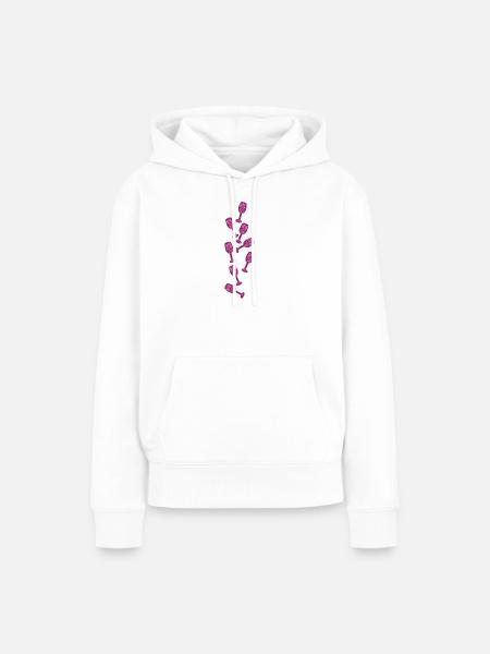 Weinglas Sektglas Symbol Wein - Frauen Premium Bio Hoodie - Weiß
