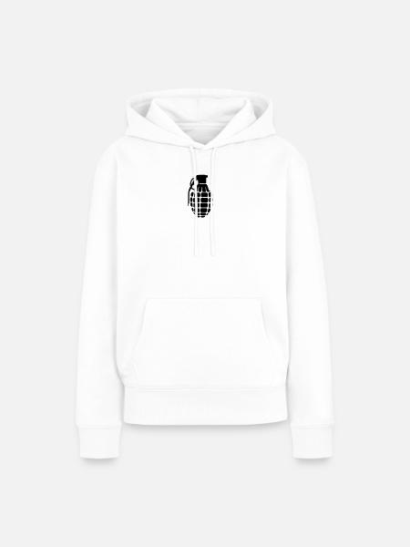 Granate grenade - Frauen Premium Bio Hoodie - Weiß