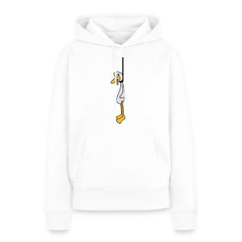 Hanged Duck - Frauen Premium Bio Hoodie - Weiß - Vorne - Julia (174cm)