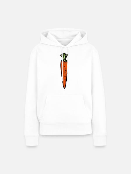 Carrot Carrot - Sweat à capuche Premium bio Femme - blanc