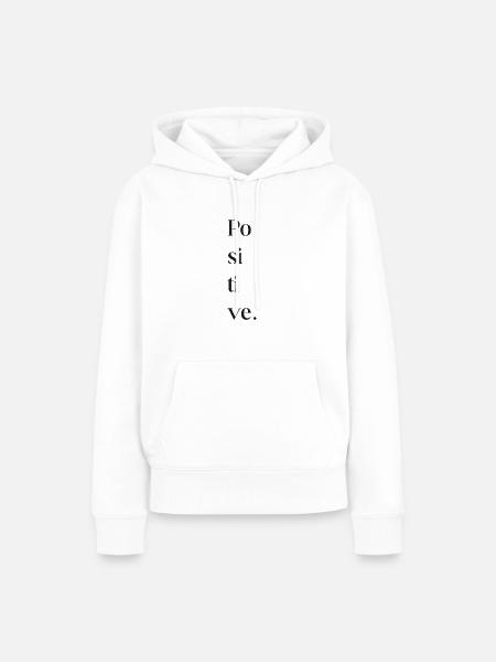 Positiv - Frauen Premium Bio Hoodie - Weiß
