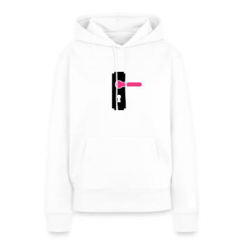 Poignée de porte - Sweat à capuche Premium bio Femme - blanc - Devant - Julia (174cm)