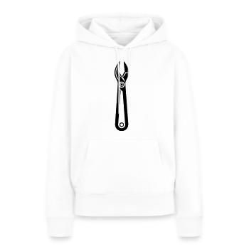 Outil Pince - Sweat à capuche Premium bio Femme - blanc - Devant - Julia (174cm)