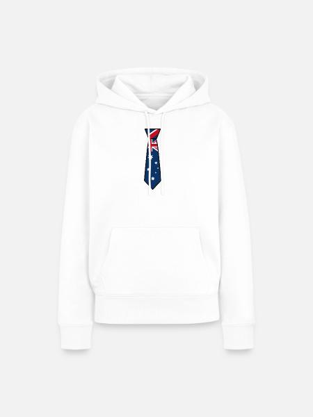 Australia Tie – Flaggendesign - Frauen Premium Bio Hoodie - Weiß