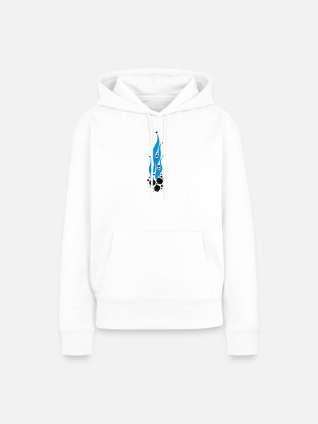flammen - Frauen Premium Bio Hoodie - Weiß