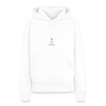 Rotwein ist nicht die Antwort - Frauen Premium Bio Hoodie - Weiß - Vorne - Julia (174cm)