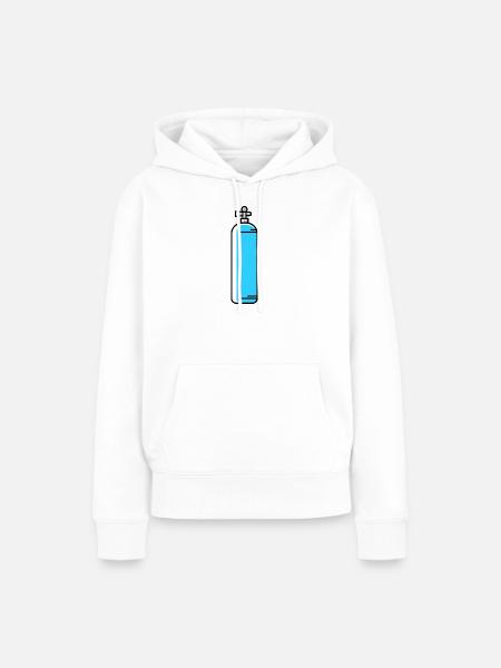 Sauerstoff Tauchen symbol - Frauen Premium Bio Hoodie - Weiß