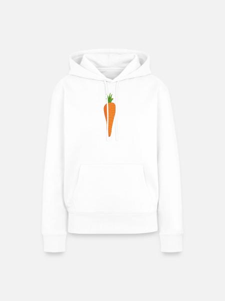 Frische Karotte - Frauen Premium Bio Hoodie - Weiß