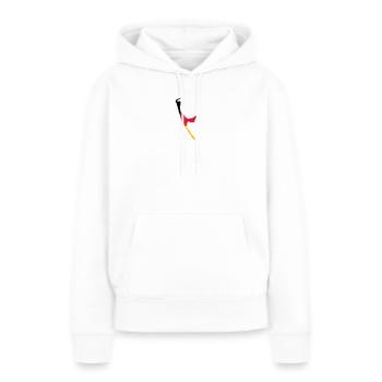 Sylt Puzzle - schwarz rot gold - Frauen Premium Bio Hoodie - Weiß - Vorne - Julia (174cm)
