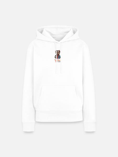 Yorkshire Terrier Kaffee - Frauen Premium Bio Hoodie - Weiß