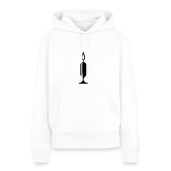 Bougie - Sweat à capuche Premium bio Femme - blanc - Devant - Julia (174cm)
