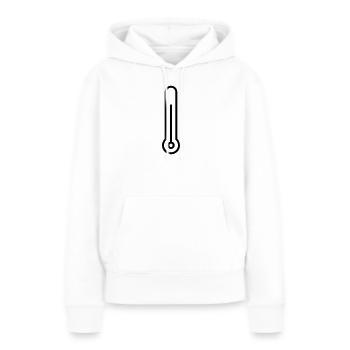 thermomètre - Sweat à capuche Premium bio Femme - blanc - Devant - Julia (174cm)
