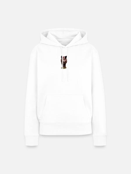 Wildschwein - Frauen Premium Bio Hoodie - Weiß